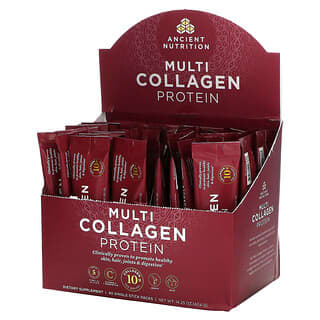 Dr. Axe / Ancient Nutrition, Proteína de múltiples colágenos, 40 sobres individuales, 10,1 g (0,36 oz) cada uno