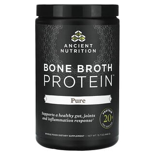 Ancient Nutrition, Bone Broth Protein, Pure, 15.7 oz(446 g)
