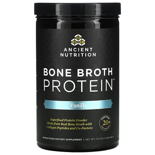Dr. Axe / Ancient Nutrition, Bone Broth Protein, Vanilla, 17.4 oz (492 g)