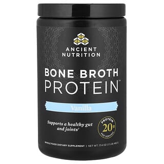 Ancient Nutrition, Πρωτεΐνη ζωμού οστών, βανίλια, 1,1 λίβρες (492 g)