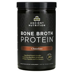 Dr. Axe / Ancient Nutrition, Proteína de caldo de huesos, Chocolate, 1,1 lb, (17,8 oz)