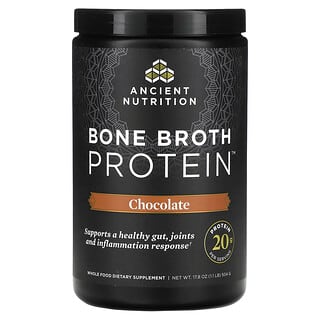 Ancient Nutrition, Bone Caldo, Proteína, Chocolate, 504 g (1,1 lb)