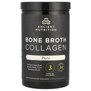 Ancient Nutrition, Bone Broth Collagen, Colágeno de caldo de huesos, Puro, 450 g (15,9 oz)