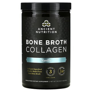 Dr. Axe / Ancient Nutrition, Bone Broth Collagen, ваниль, 519 г (1,1 фунта)