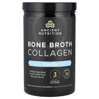 Ancient Nutrition, Bone Broth Collagen, ваниль, 519 г (1,1 фунта)