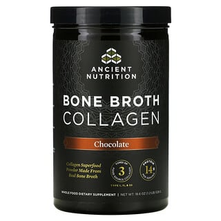 Dr. Axe / Ancient Nutrition, Bone Broth Collagen, Chocolate, 1.2 lb (528 g)