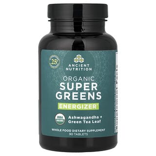 Ancient Nutrition, Organic Super Greens, Energizer, 90 Tablets