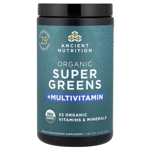 Organic Super Greens + Multivitamin, 7.5 oz (213 g)