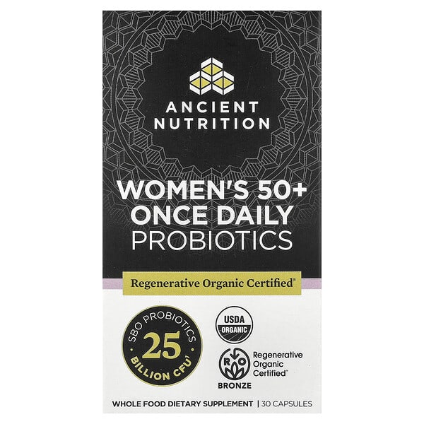 Ancient Nutrition, Women's 50+ Once Daily Probiotics, 25 Billion CFU, 30 Capsules — product photo 1