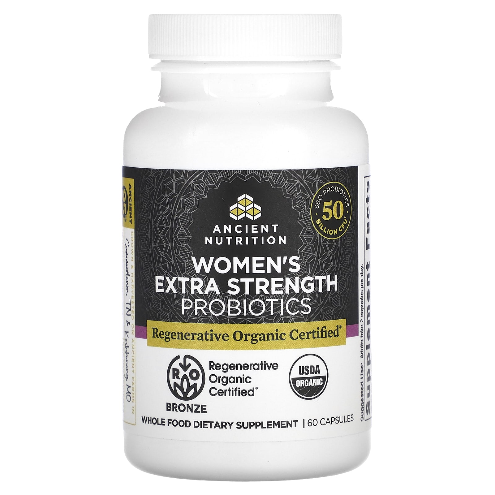 Ancient Nutrition, Women's Extra Strength Probiotics, 50 Billion CFU ...