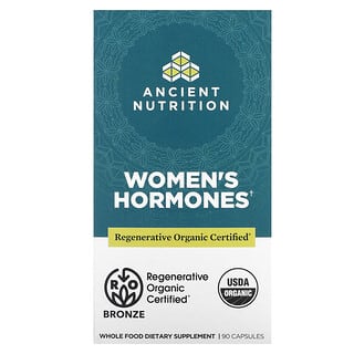Ancient Nutrition, гормоны для женщин, 90 капсул