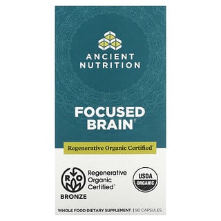 Ancient Nutrition, Focused Brain, 90 Capsules