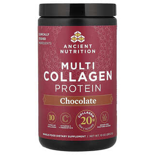 Ancient Nutrition, Multi Collagen Protein, шоколад, 10 унций (283,2 г)