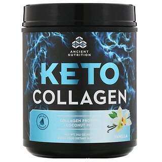 Ancient Nutrition, KetoCollagen, Proteína de colágeno y triglicéridos de cadena media de coco, Sabor vainilla, 415 g (14,6 oz)
