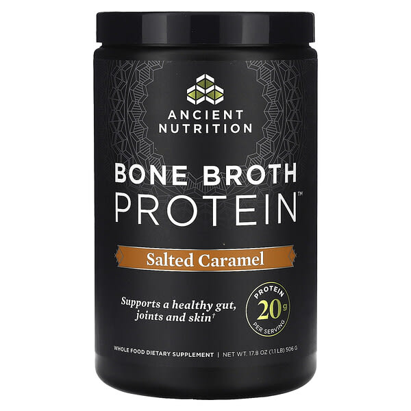 Ancient Nutrition, Bone Broth Protein, Salted Caramel, 1.1 lb (506 g)