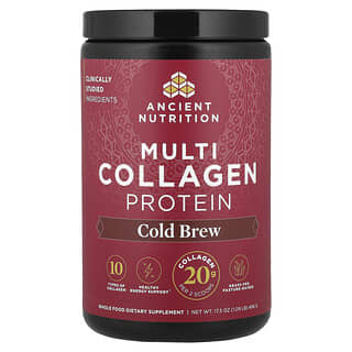 Ancient Nutrition, Białko multikolagenowe, herbata na zimno, 496 g
