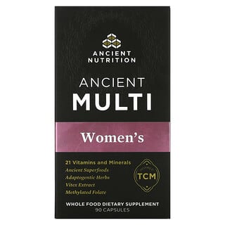 Dr. Axe / Ancient Nutrition, Ancient Multi, Pour femmes, 90 capsules
