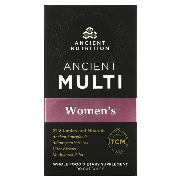 Dr. Axe / Ancient Nutrition, Multivitamínico Milenar para Mulheres, 90 Cápsulas