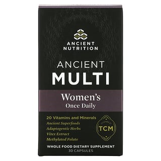 Dr. Axe / Ancient Nutrition, 古代多营养素，女性每日一次配方，30 粒胶囊