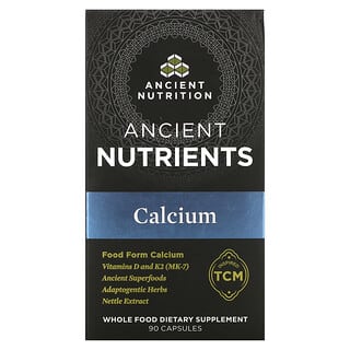Dr. Axe / Ancient Nutrition, Cálcio, 90 Cápsulas