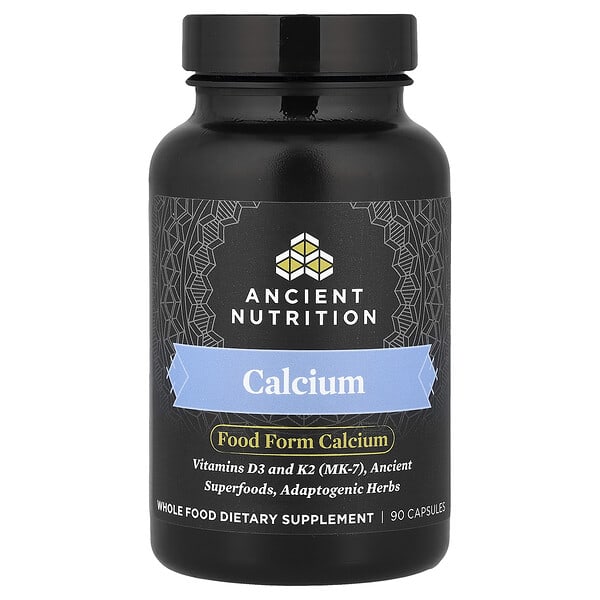 Ancient Nutrition, Calcio, 90 cápsulas