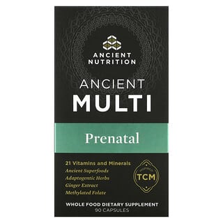 Dr. Axe / Ancient Nutrition, فيتامينات Ancient متعددة لما قبل الولادة، 90 كبسولة  