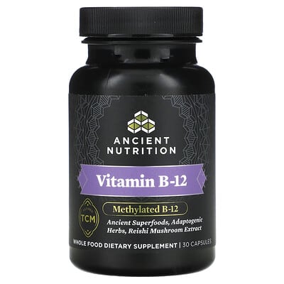 Ancient Nutrition, Vitamin B-12, 30 Capsules