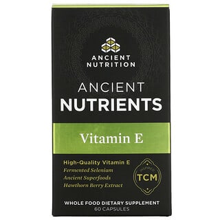 Dr. Axe / Ancient Nutrition, Vitamina E, 60 cápsulas
