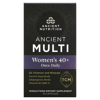Dr. Axe / Ancient Nutrition, Ancient Multi, Femmes de 40 ans et plus, Une fois par jour, 30 capsules