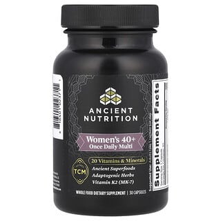 Ancient Nutrition, Multivitamínico Uma Vez ao Dia para Mulheres Acima de 40 Anos, 30 Cápsulas