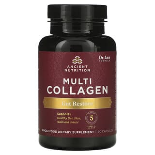 Dr. Axe / Ancient Nutrition, Multi Collagen, Gut Restore, 90 Capsules