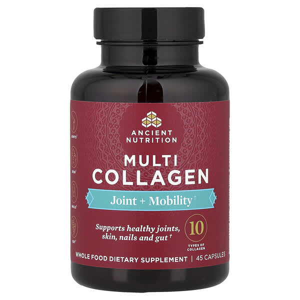 Dr. Axe / Ancient Nutrition, Multi Collagen, Gelenk + Mobilität, 45 Kapseln