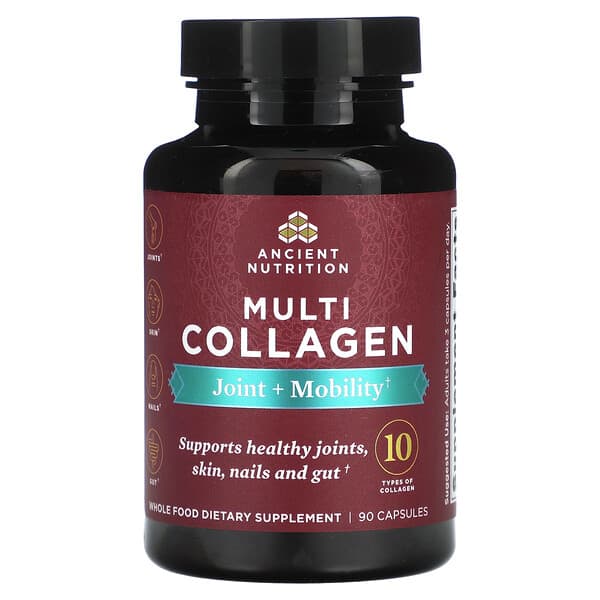 Dr. Axe / Ancient Nutrition, Multi Collagen, Joint + Mobility, 90 Capsules