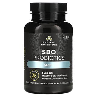 Dr. Axe / Ancient Nutrition, Men's SBO Probiotics, 25 Billion CFU, 60 Capsules