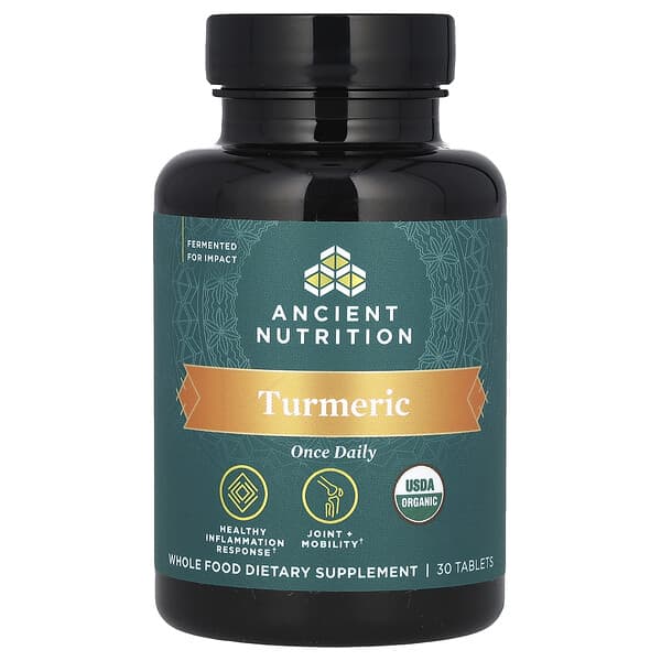 Ancient Nutrition Turmeric, Once Daily, 30 Tablets