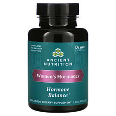 Dr. Axe / Ancient Nutrition‏, הורמונים לנשים, איזון הורמונלי, 60 כמוסות