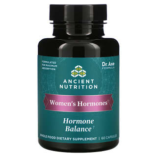 Dr. Axe / Ancient Nutrition, Hormonas para mujeres, Equilibrio hormonal, 60 cápsulas