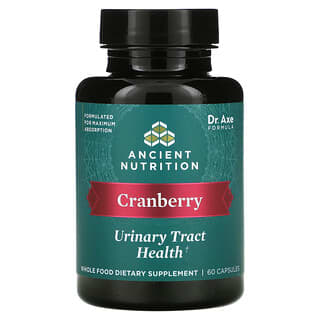 Dr. Axe / Ancient Nutrition, Cranberry, Saúde do Trato Urinário, 60 Cápsulas