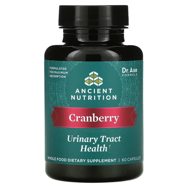 Dr. Axe / Ancient Nutrition, Cranberry, Urinary Tract Health, 60 Capsules
