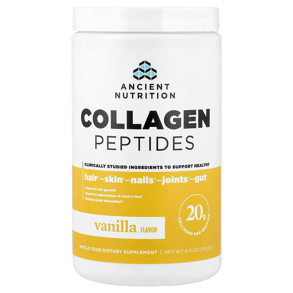 Ancient Nutrition, Collagen Peptides, Vanilla, 8.51 oz (241.2 g) — product photo 1