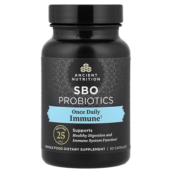 Ancient Nutrition, SBO 프로바이오틱, 하루 1회, 이뮨, 250억CFU, 캡슐 30정