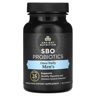 Ancient Nutrition, Probiotiques SBO, Pour hommes, 25 milliards d'UFC, 30 capsules