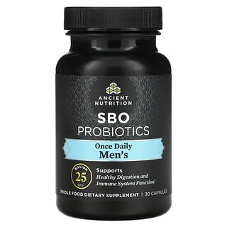 Dr. Axe / Ancient Nutrition, Men's SBO Probiotics, 25 Billion CFU, 30 Capsules