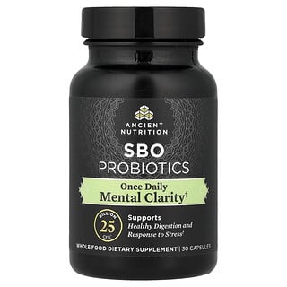 Ancient Nutrition, SBO 益生菌，保持头脑清晰，250 亿 CFU，30 粒胶囊
