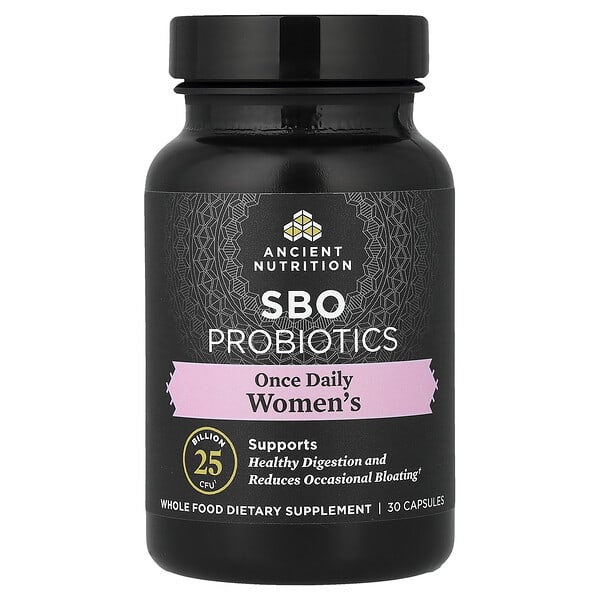 Ancient Nutrition, SBO 프로바이오틱, 하루 1회 여성용, 250억CFU, 캡슐 30정