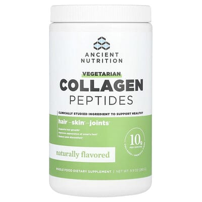 Ancient Nutrition, Vegan Collagen Peptides, Natural Flavors, 9.9 oz (280 g)