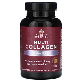 Ancient Nutrition, Multi Collagen, Brain Boost, 90 капсул