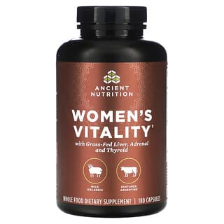 Ancient Nutrition, Vitalidad para mujeres`` 180 cápsulas