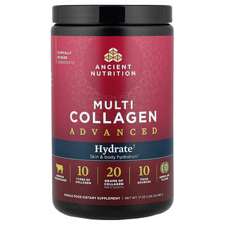 Ancient Nutrition, Multi Collagen Advanced, Hidratación, Lima limón, 483 g (17 oz)