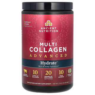 Ancient Nutrition, Multi Collagen Advanced, коллаген, лимон и лайм, 483 г (17 унций)